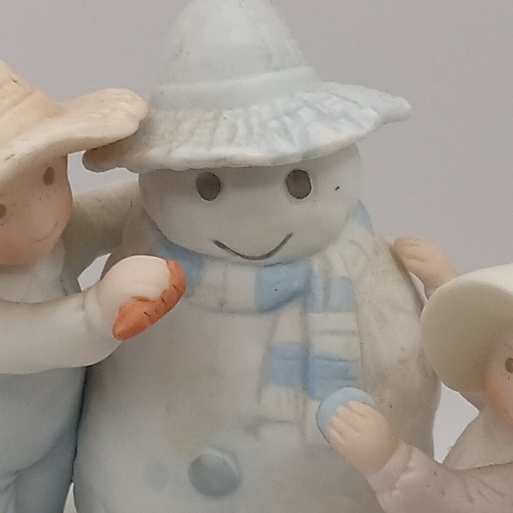 Circle of Friends Snow Play SNOWMAN Figurine Psalm 51:7 Carrot Nose Kids figure - Picture 5 of 12